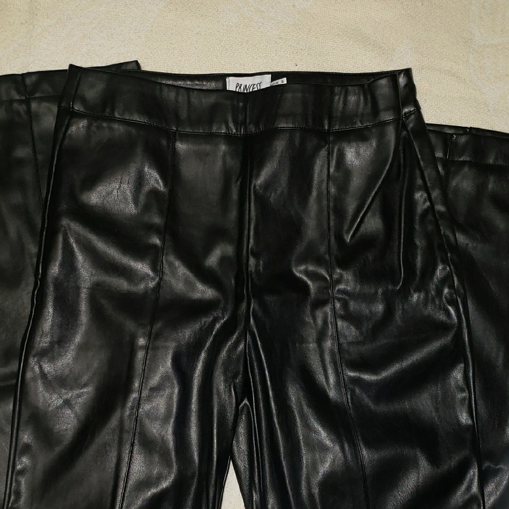 Princess Polly Flare Faux Leather Pants